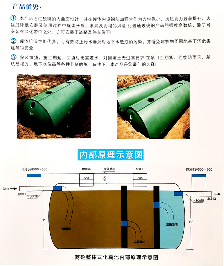 册亨玻璃钢化粪池